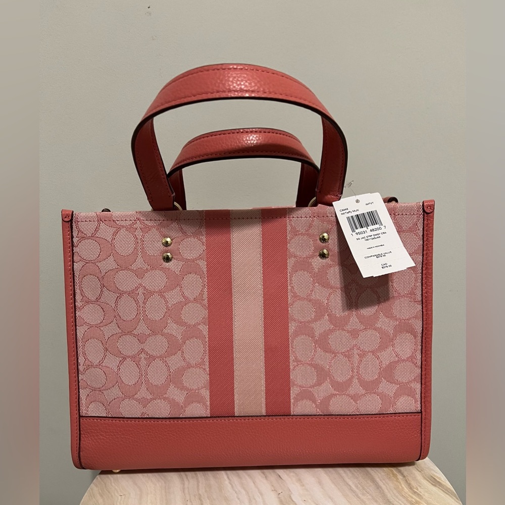 NWT Coach Dempsey Carryall In Signature Jacquard With Stripe And Coach Patch - Picture 8 of 11